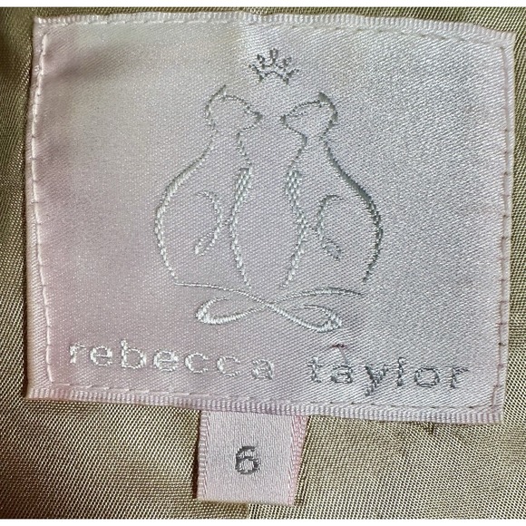 Rebecca Taylor Tweed Blazer Jacket Pink,Orange,Tan Bling Sz 6  Wool Blend Career - Picture 7 of 10